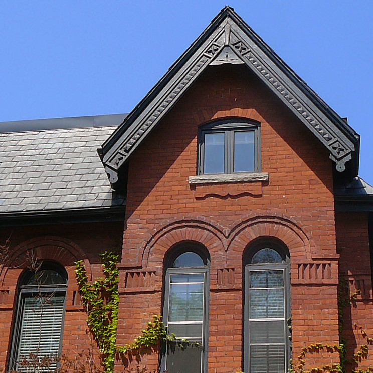 Dormer window on an old home.